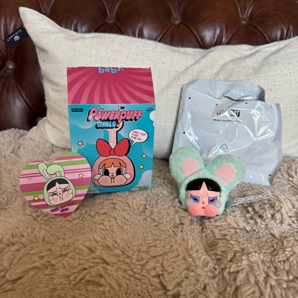 Pop Mart Powerpuff Girls Plush Toy with Mint Green Ears